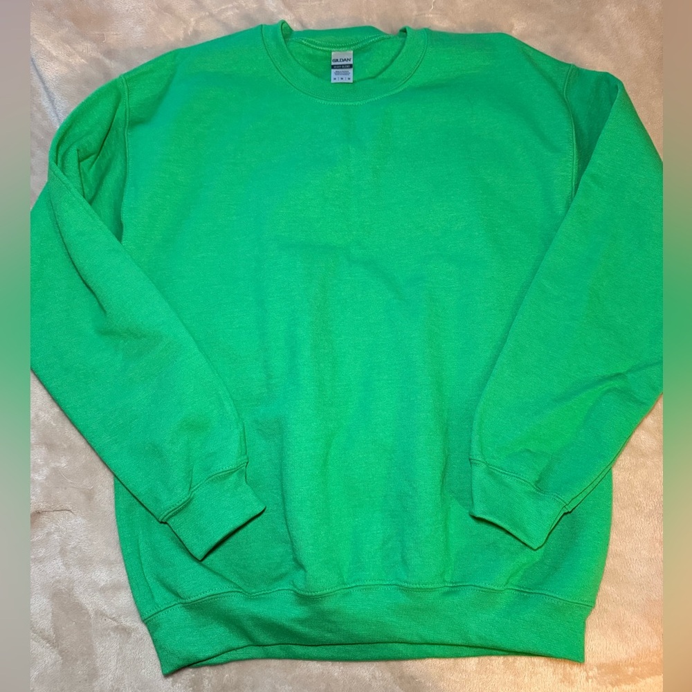Gildan Men's Vibrant Green Crewneck Sweater